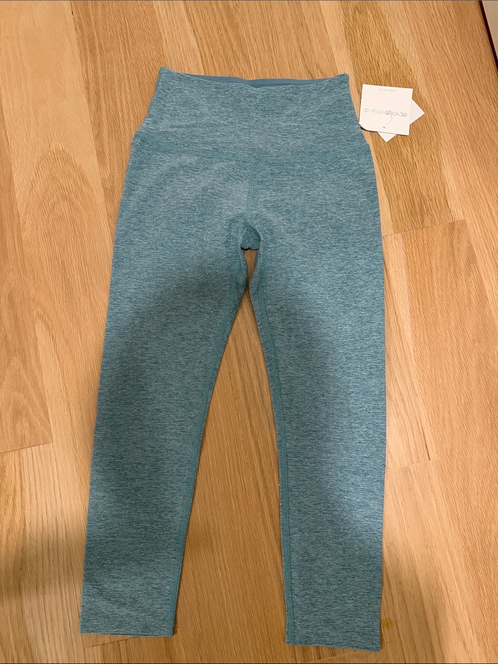 Beyond Yoga Kids High-Waist Leggings - Teal Heather